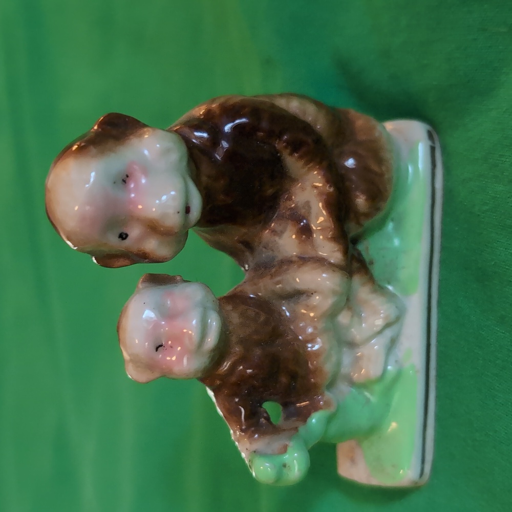 Ceramic Monkeys Parent & Child Made In Japan - Picture 2 of 5